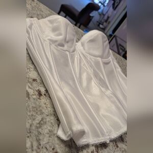 Dominique Elegant White Satin Corset